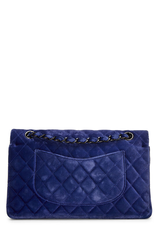 Navy Quilted Velvet Classic Double Flap Medium, , large image number 4
