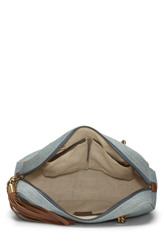 Blue Denim Soho Chain Shoulder Bag, , large image number 5