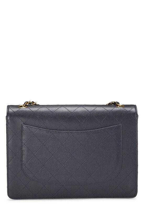 Navy Quilted Caviar Half Flap Jumbo, , large image number 5