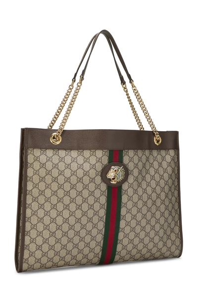 Gucci Original GG Supreme Canvas Web Rajah Tote Large — photo 2
