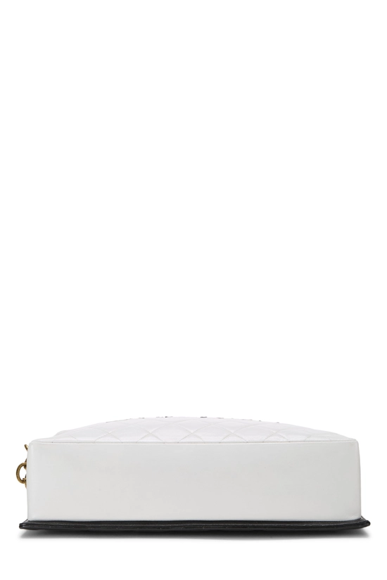 White Lambskin Logo Camera Bag Large, , large image number 4