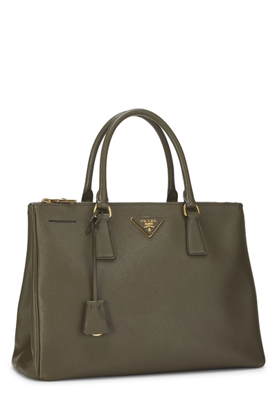 Green Saffiano Executive Tote Medium, , large