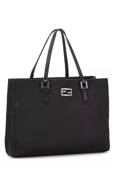 Black Zucchino Canvas Tote Small, , large