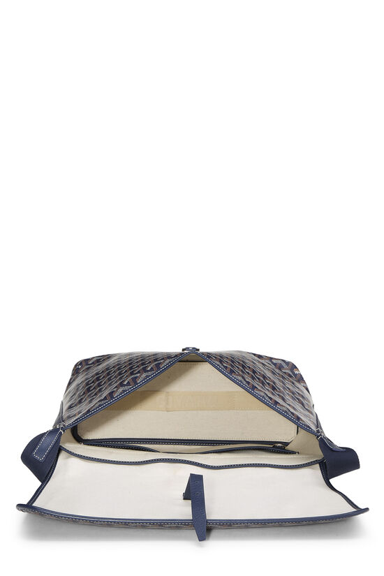 Navy Goyardine Canvas Capetien MM, , large image number 5