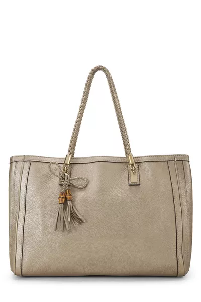 Gold Leather Bella Tote