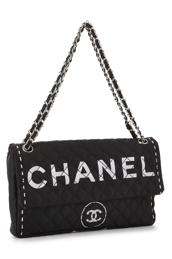 Black Nylon Logo Half Flap Maxi, , large image number 1