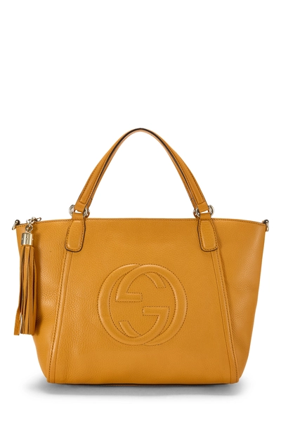 Gucci Orange Leather Soho Top Handle Bag