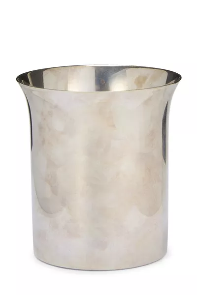 Silver Plated Circular Vase, , large