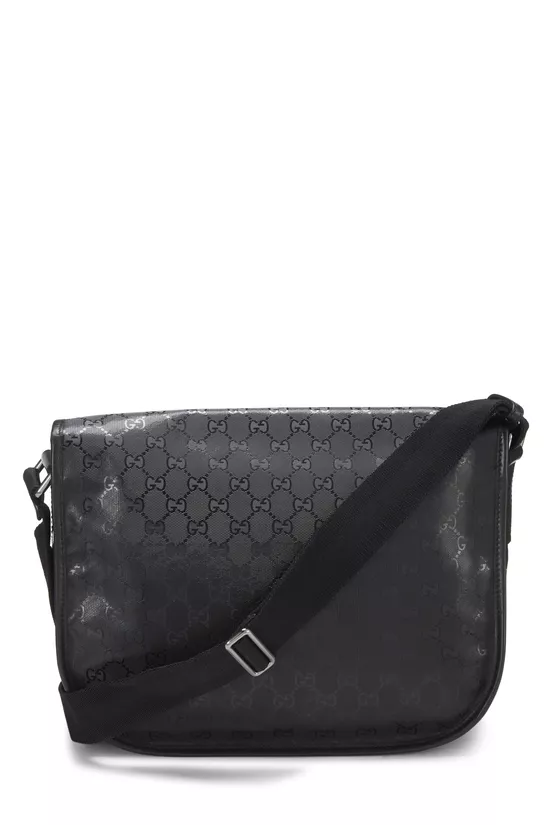 Black GG Imprime Buckle Flap Messenger, , large image number 3