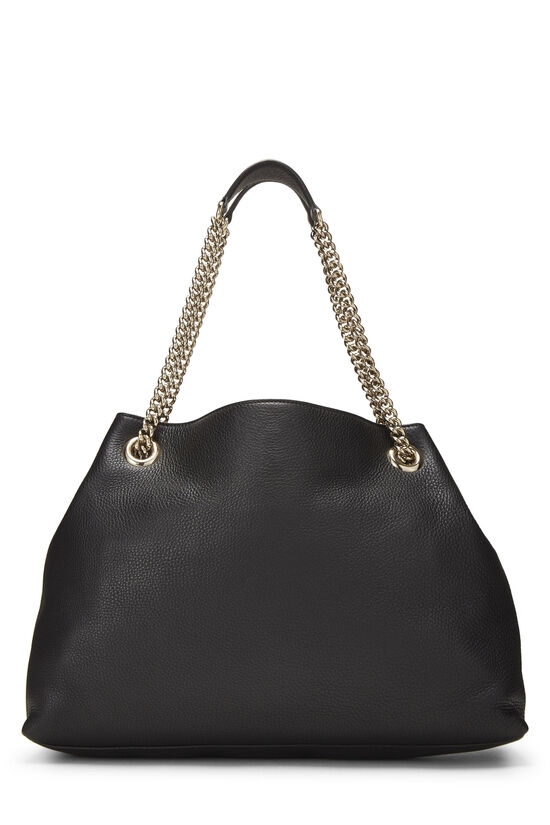 Black Leather Soho Chain Tote, , large image number 3
