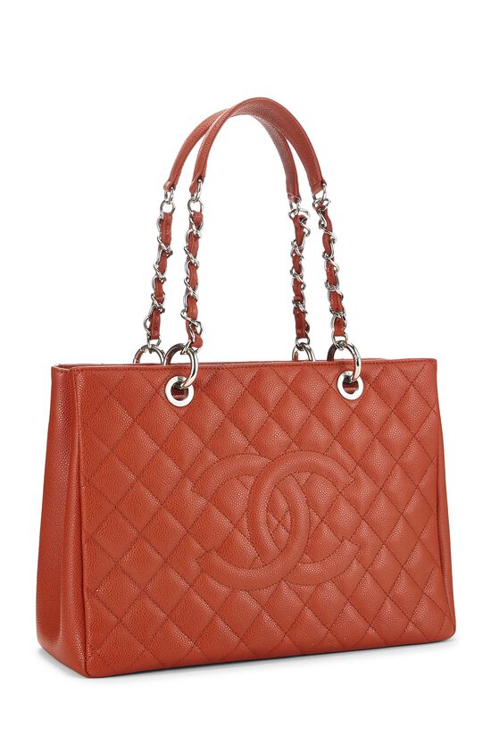 Orange Quilted Caviar Grand Shopping Tote (GST), , large image number 1