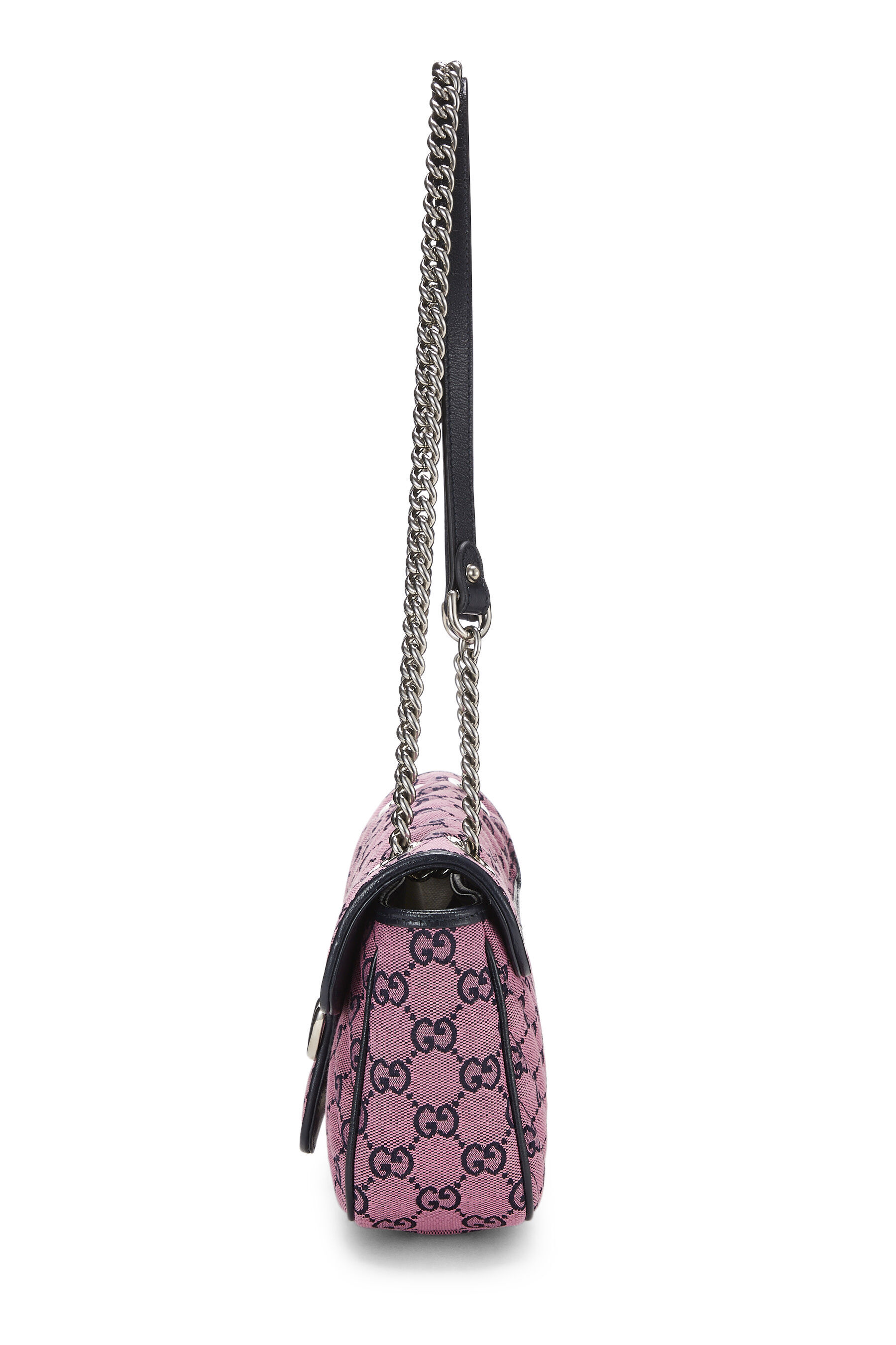 Gucci Pink Original GG Canvas Marmont Shoulder Bag Small ...