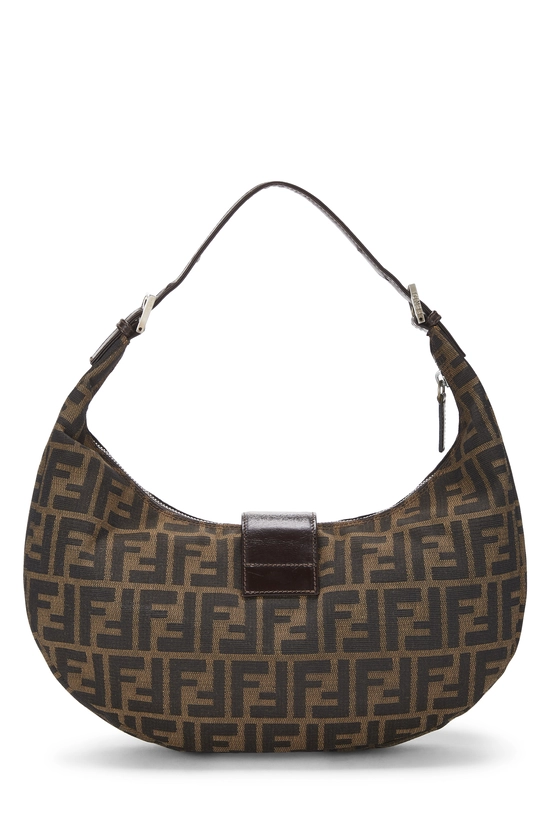 Brown Zucca Canvas Crescent Moon Hobo Small, , large image number 3