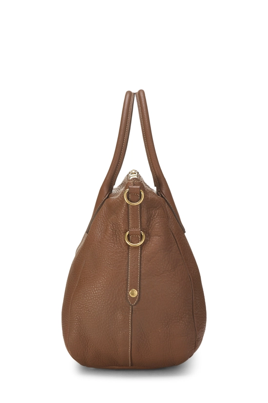 Brown Vitello Daino Sacca 2 Manici, , large image number 2