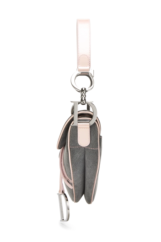 Grey Denim Saddle Bag, , large image number 2
