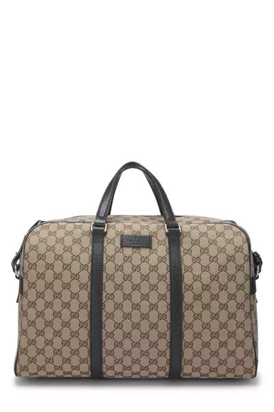 Brown Original GG Canvas Boston XL