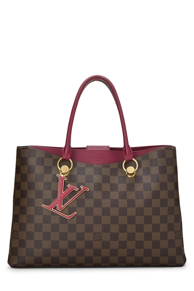 Louis Vuitton Burgundy Damier Ebene Riverside Tote