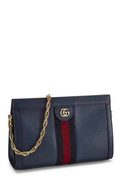 Gucci Navy Leather Ophidia Shoulder Bag Small — photo 2