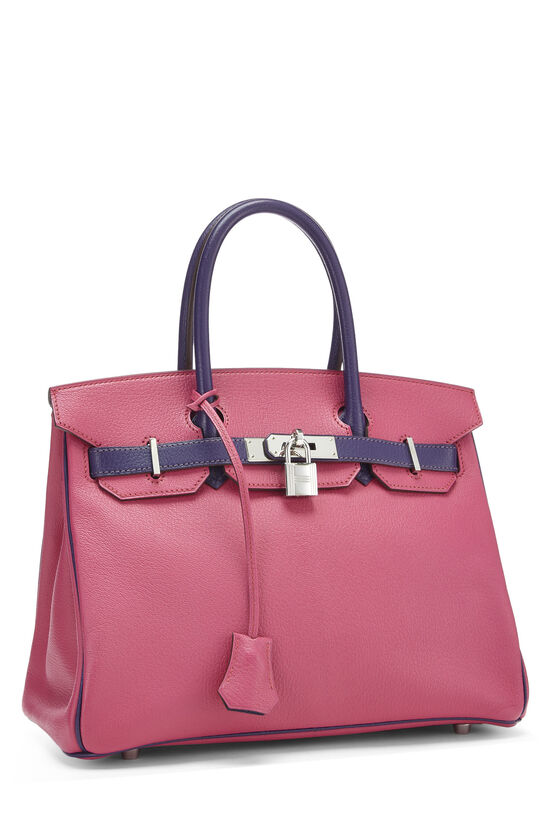 Hermès Birkin 30cm Chevre Goatskin 3Q Rose Sakura/E5 Rose Tyrien Bi-co –  SukiLux