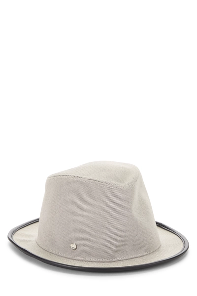 Grey Canvas Fedora 56
