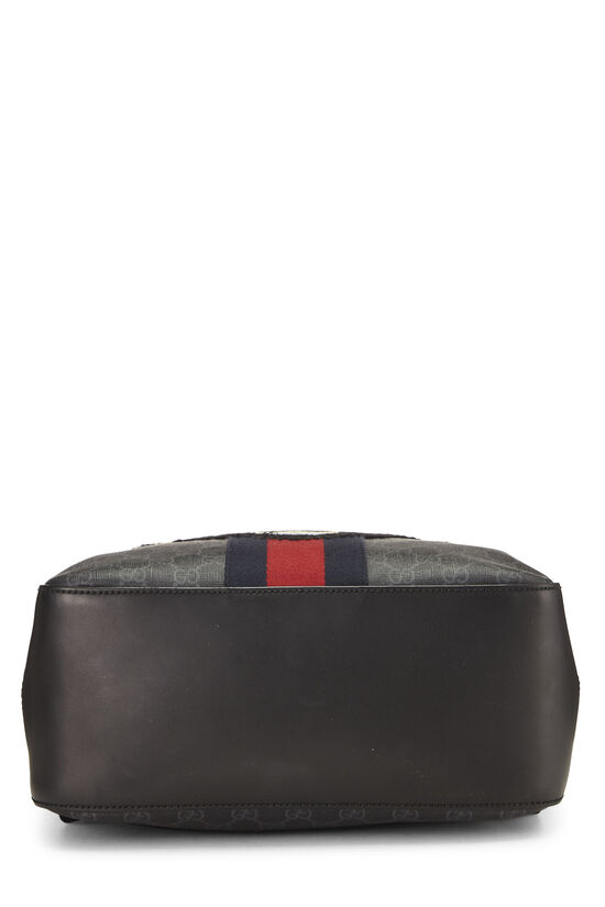 Vintage Gucci Black Canvas & Leather 'GG' Monogram Drawstring Mini Backpack