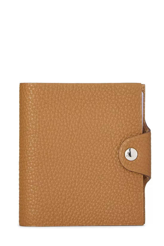 Brown Togo Leather Ulysse Mini Model Notebook, , large image number 0