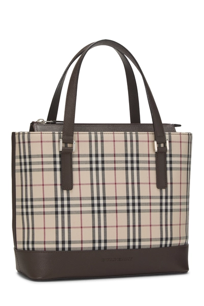 Burberry Brown House Check Jacquard Handbag Small — photo 2