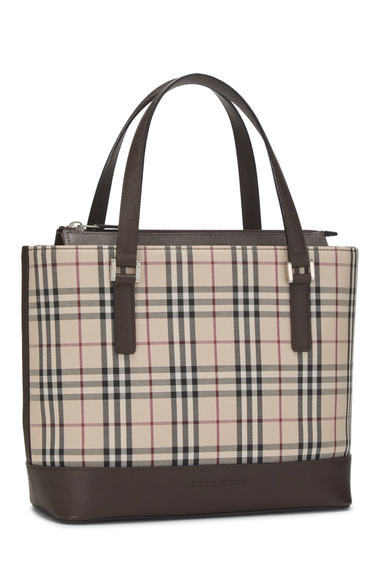 Brown House Check Jacquard Handbag Small, , large image number 1