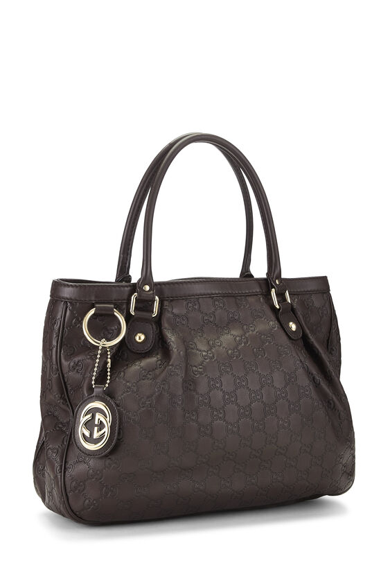 Brown Microguccissima Sukey Handbag Large, , large image number 1