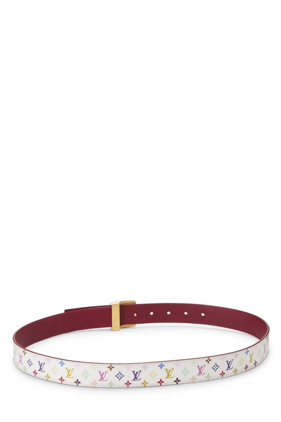 Takashi Murakami X Louis Vuitton White Monogram Multicolore Ceinture 85, , large image number 2