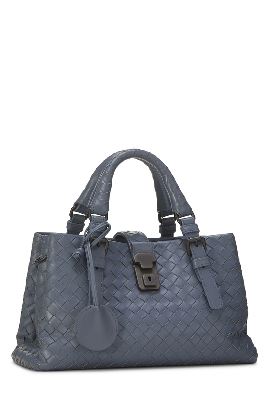 Blue Intrecciato Roma Tote Mini, , large image number 1