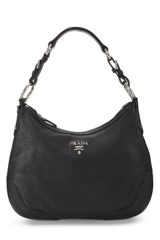 Black Vitello Daino Hobo, , large image number 0