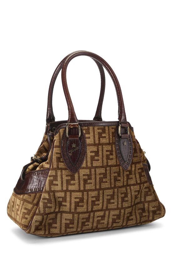 Brown Zucca Velour Bag Du Jour Small, , large image number 1