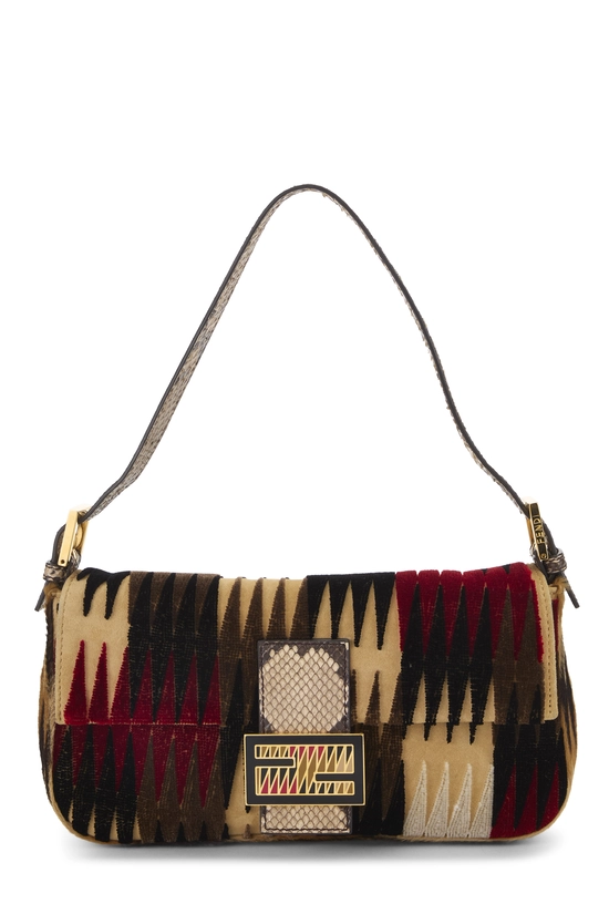 Multicolor Velvet Baguette, , large image number 0