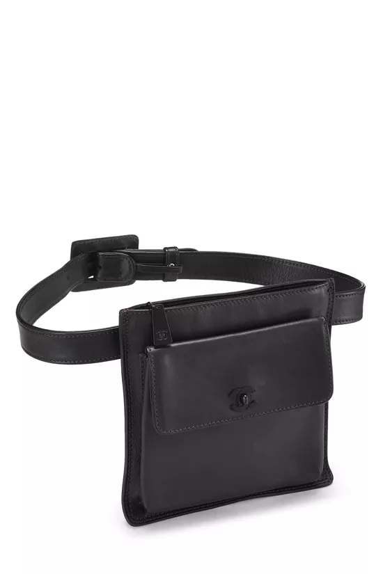 Black Calfskin Waist Pouch, , large image number 1