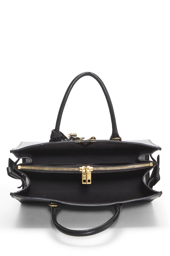 Black Monogram Cuir Plume Leather Very Tote MM, , large image number 5