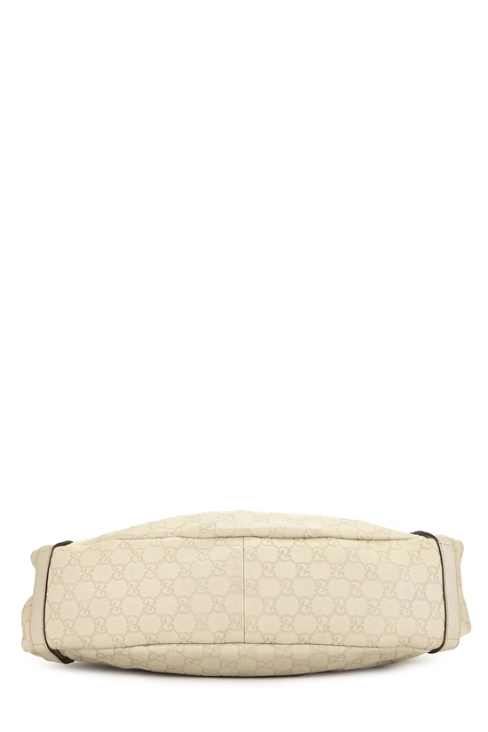 White Guccissima Abbey Tote, , large image number 4