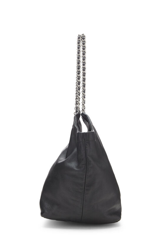 Black Calfskin Chain Handle Tote, , large image number 3