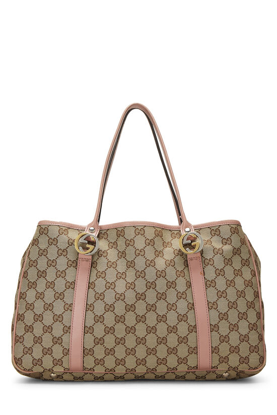 Pink GG Canvas Twins Tote, , large image number 0