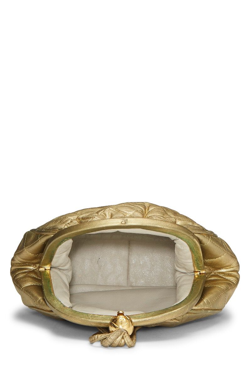 gold quilted bag