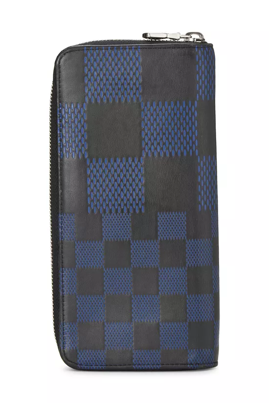 Blue Damier Infini 3D Zippy Vertical Wallet, , large image number 2