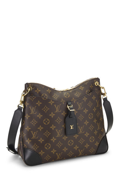 Black Monogram Canvas Odeon MM NM, , large