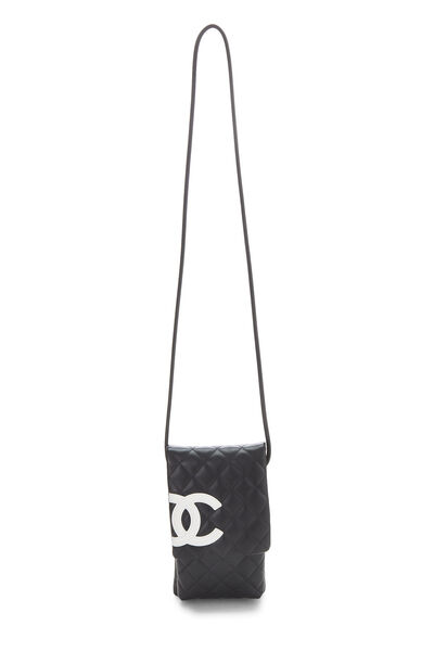 Black Quilted Calfskin Cambon Shoulder Bag Mini, , large