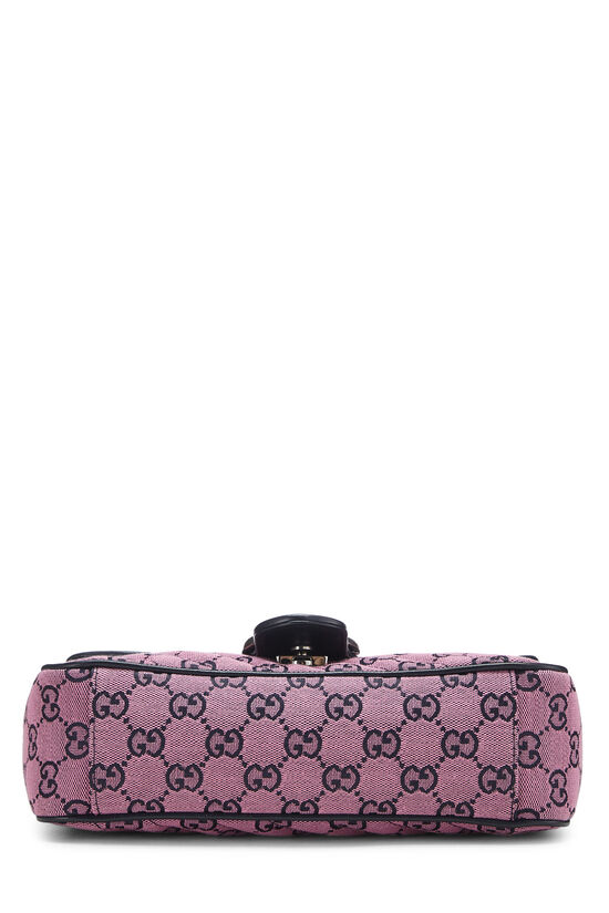 Pink Canvas GG Marmont Shoulder Bag Small, , large image number 4