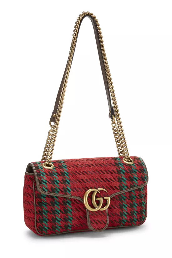 Multicolor Houndstooth Wool Marmont Shoulder Bag Small, , large image number 1