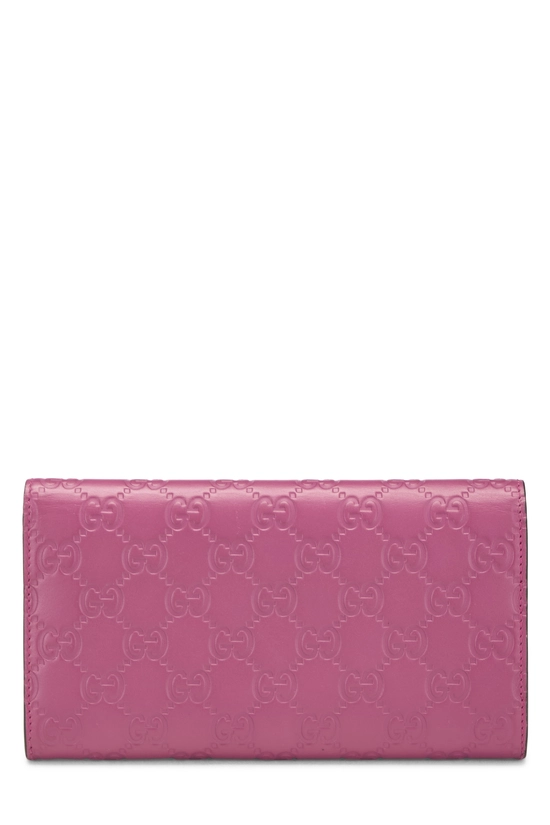 Pink Guccissima Bow Continental Wallet, , large image number 2
