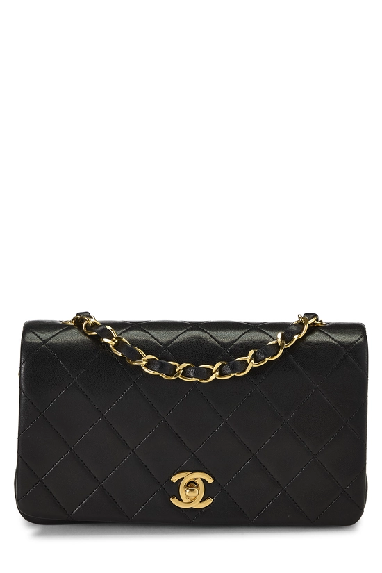 Black Quilted Lambskin Full Flap Mini, , large image number 0