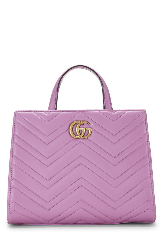 Pink Leather GG Marmont Top Handle Bag Small, , large image number 0