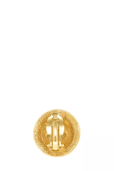 Gold Rue Cambon Engraved Earrings, , large