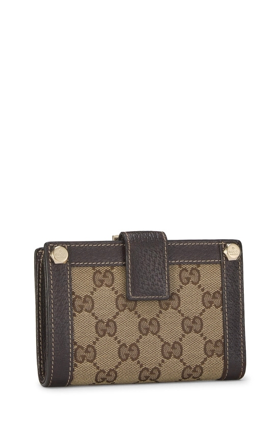 Brown Original GG Canvas French Wallet, , large image number 1